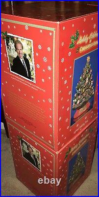 Vintage CHRISTOPER RADKO LIGHTED CERAMIC CHRISTMAS TREE Complete IN BOX
