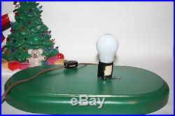 Vintage CRAMER 1979 Ceramic Christmas Tree Glo Plug Santa With Base Rare