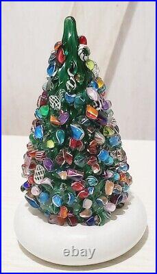 Vintage Cape Cod Glass Works Art Glass Christmas Tree 4 X 2.5