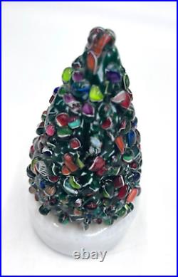 Vintage Cape Cod Glass Works Fused Christmas Tree Figurine Sagamore MA Gorgeous