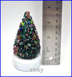 Vintage Cape Cod Glass Works Fused Christmas Tree Figurine Sagamore MA Gorgeous