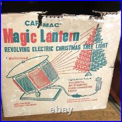Vintage Car-Mac Magic Lantern Revolving Electric Christmas Tree Light WORKING