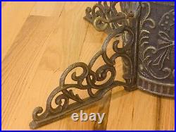 Vintage Cast Iron Ornate Christmas Tree Stand Victorian Gold Accents Heavy