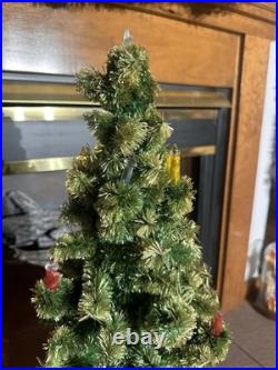 Vintage Cellophane Tabletop Christmas Tree No Base Glolite