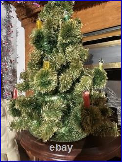 Vintage Cellophane Tabletop Christmas Tree No Base Glolite