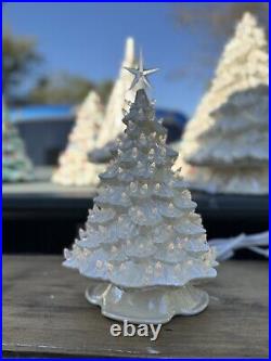 Vintage Ceramic 10 Christmas Tree With Base Christmas Decor