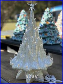 Vintage Ceramic 17 Christmas Tree With Base Christmas Decor