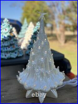 Vintage Ceramic 17 Christmas Tree With Base Christmas Decor