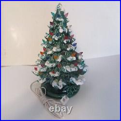 Vintage Ceramic Christmas Tree 14 In Base Included