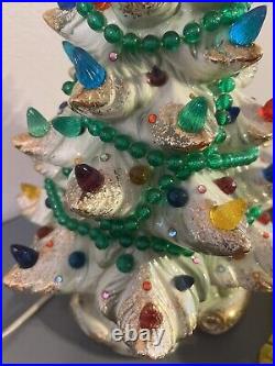 Vintage Ceramic Christmas Tree 15 Custom Painted & Decorated Atlantic Mold