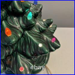 Vintage Ceramic Christmas Tree 15 Tall- Has Imperfections- Lights Up