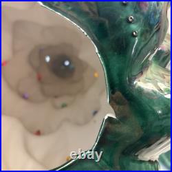 Vintage Ceramic Christmas Tree 15 Tall- Has Imperfections- Lights Up