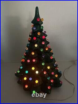 Vintage Ceramic Christmas Tree 16 Holland Mold No Base
