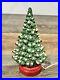 Vintage Ceramic Christmas Tree 16 Oval Shaped With Round Base