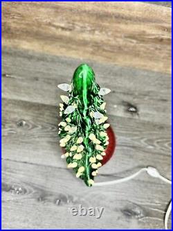 Vintage Ceramic Christmas Tree 16 Oval Shaped With Round Base