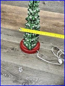 Vintage Ceramic Christmas Tree 16 Oval Shaped With Round Base