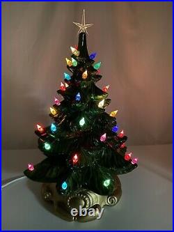 Vintage Ceramic Christmas Tree 18 Inches Tall ATLANTIC MOLD 1974
