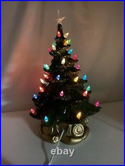 Vintage Ceramic Christmas Tree 18 Inches Tall ATLANTIC MOLD 1974