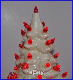 Vintage Ceramic Christmas Tree 20 White 2-piece