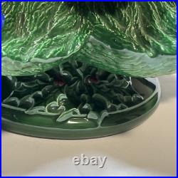 Vintage Ceramic Christmas Tree 21 x 13 Lighted Base 3 Pieces Nowell Mold