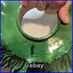 Vintage Ceramic Christmas Tree 21 x 13 Lighted Base 3 Pieces Nowell Mold