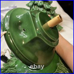 Vintage Ceramic Christmas Tree 21 x 13 Lighted Base 3 Pieces Nowell Mold