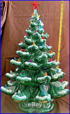 Vintage Ceramic Christmas Tree 25 Tall