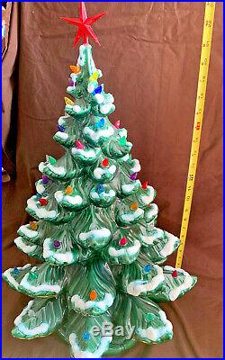 Vintage Ceramic Christmas Tree 25 Tall