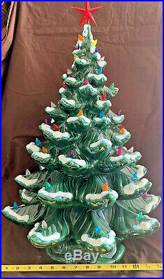 Vintage Ceramic Christmas Tree 25 Tall