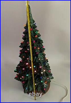 Vintage Ceramic Christmas Tree 32 inch Giant Holland Mold Rare Old Green Works