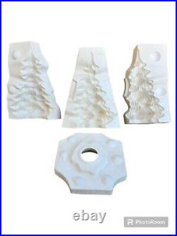 Vintage Ceramic Christmas Tree And Base Slip Casting Mold RARE SET Holland 705