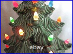 Vintage Ceramic Christmas Tree + Base