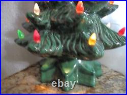 Vintage Ceramic Christmas Tree + Base