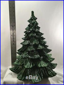 Vintage Ceramic Christmas Tree & Base Extra Large Detailed 21.5 x 16 Nowells