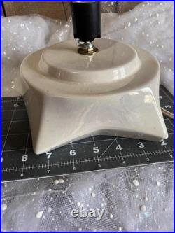 Vintage Ceramic Christmas Tree Iridescent White 22 Light + Music Box MCM Vintage Ceramic Christmas Tree Iridescent White 22 Light + Music Box MCM