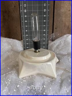 Vintage Ceramic Christmas Tree Iridescent White 22 Light + Music Box MCM Vintage Ceramic Christmas Tree Iridescent White 22 Light + Music Box MCM