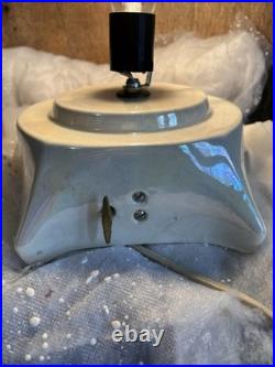 Vintage Ceramic Christmas Tree Iridescent White 22 Light + Music Box MCM