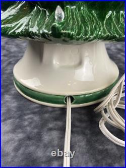 Vintage Ceramic Christmas Tree Large Tall 13 With Light Base