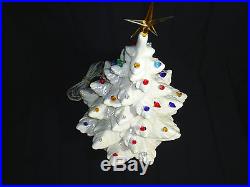Vintage Ceramic Christmas Tree Large White