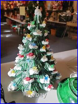 Vintage Ceramic Christmas Tree Lighted newell