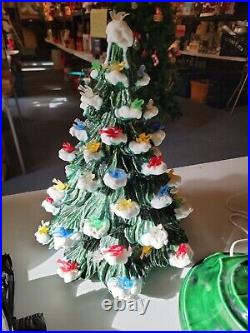 Vintage Ceramic Christmas Tree Lighted newell