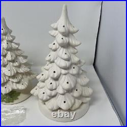 Vintage Ceramic Christmas Tree Lot With 200+ Bulbs