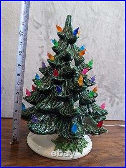 Vintage Ceramic Christmas Tree Nowells Mold Multi Bulbs Circa 1970s 1978 @TD
