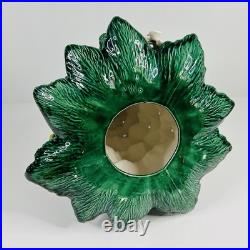 Vintage Ceramic Christmas Tree with Lights & Doves Large 2 pc Green White