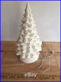 Vintage Ceramic Christmas tree with base light and built in music box