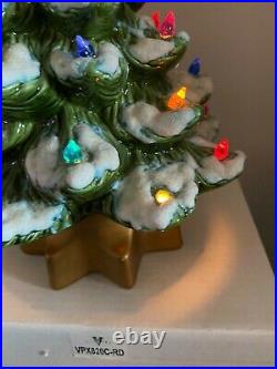 Vintage Ceramic Flocked Christmas Tree 1980