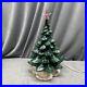 Vintage Ceramic Green Christmas Tree & White Atlantic Mold Base Both Great Color