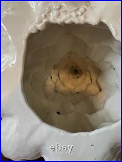 Vintage Ceramic Large Lighted White Christmas Tree with Blue Lights 16 Withbase Vintage Ceramic Large Lighted White Christmas Tree with Blue Lights 16 Withbase