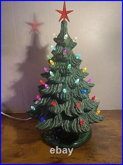 Vintage Ceramic Light Christmas Tree 1999. 16 Inches