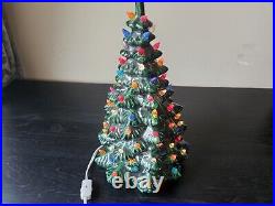 Vintage Ceramic Light Up Christmas Tree 12in